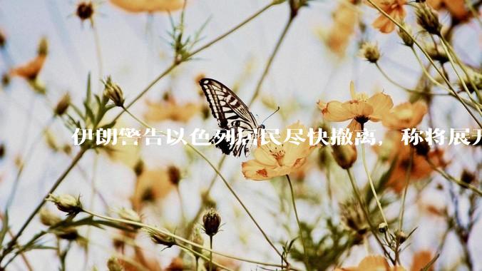 伊朗警告以色列居民尽快撤离，称将展开真正惩罚性打击，伊朗还有哪些底牌？以伊冲突会演变为中东全面战争吗？